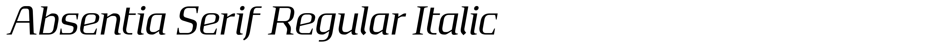 Absentia Serif Regular Italic
